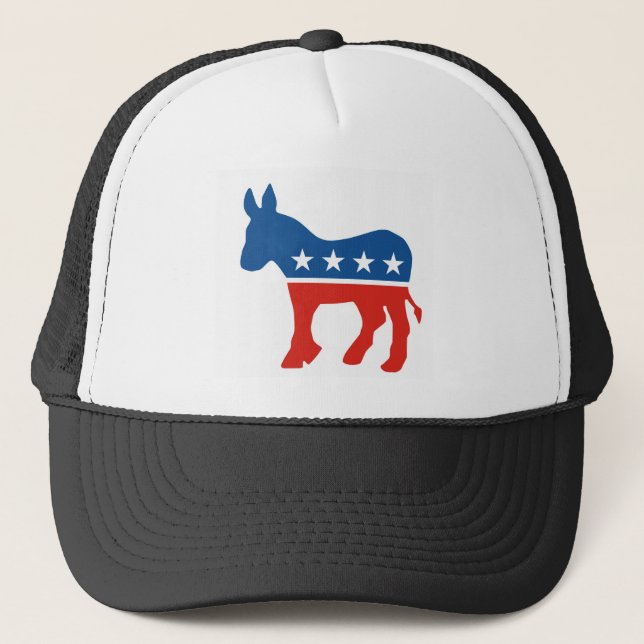 united states of america democrat party donkey usa trucker hat (Front)