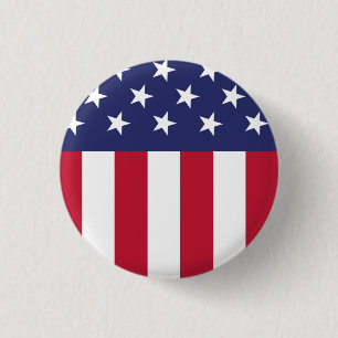 United States of America Flag 3 Cm Round Badge