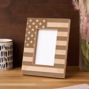 United States of America flag 4 x 6 portrait Etched Frames