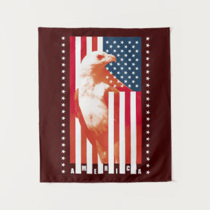 United States Of America Flag and eagle Tapestry