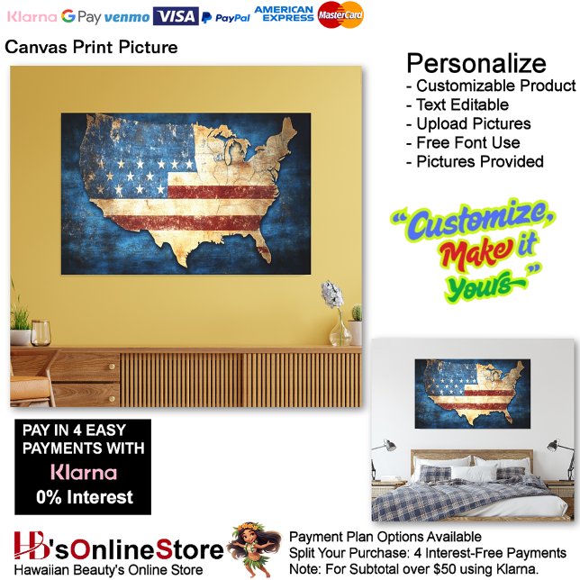 United States of America Flag Canvas Print Picture (United States of America Flag Canvas Print Picture 13.)
