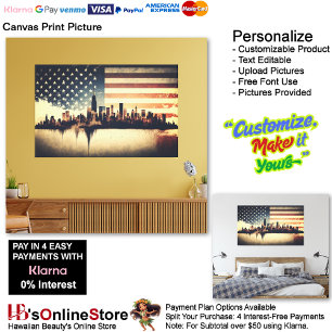 United States of America Flag Canvas Print Picture