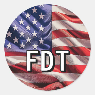 United States of America flag Classic Round Sticker