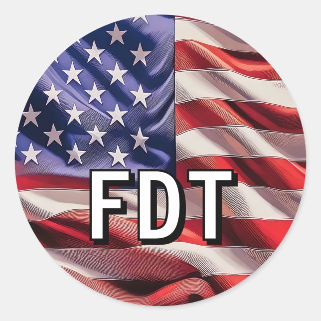 United States of America flag Classic Round Sticker (Front)