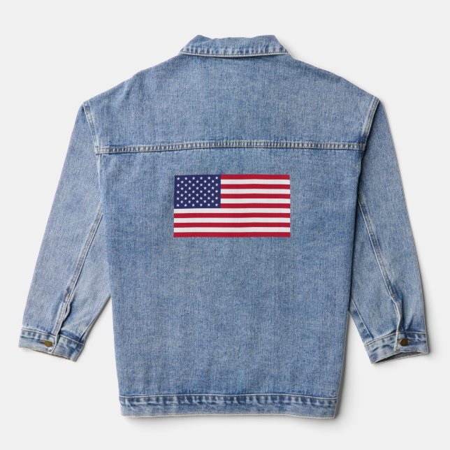 United States of America Flag Denim Jacket (Back)