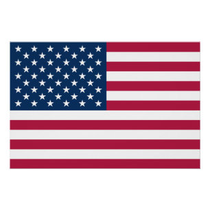 United States of America flag patriotic Poster