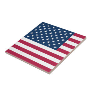 United States of America flag patriotic Tile