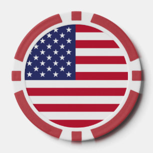 United States of America Flag Poker Chips