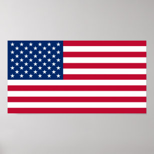 United States of America Flag USA US Flagge Poster