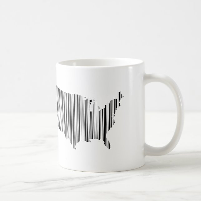 United States of America in Bar Code Coffee Mug (Right)
