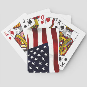 UNITED STATES OF AMERICA MAP AND FLAG PLAYING CARD