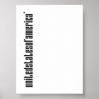 United States of America - minimalistic typography Poster