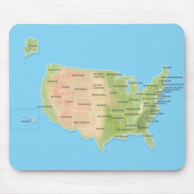 United States Of America Mouse Pad (Front)