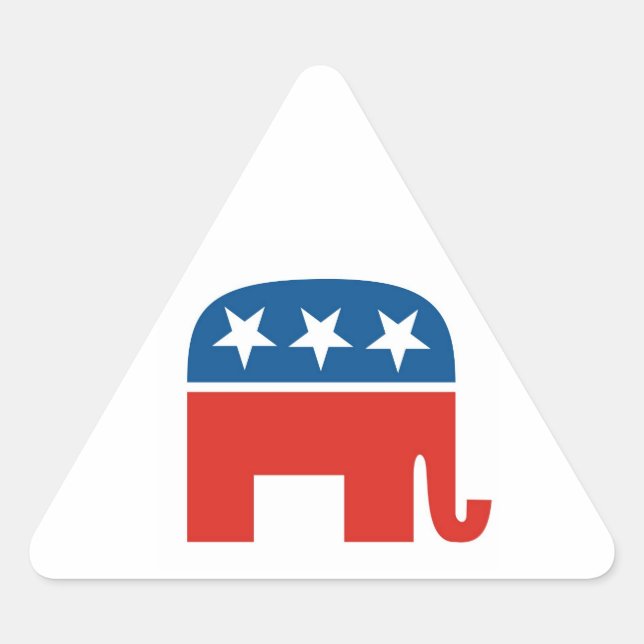 united states of america republican party elephant triangle sticker (Front)