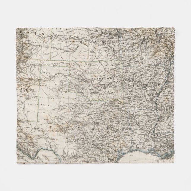 United States of America South Indian Territory Fleece Blanket (Front (Horizontal))