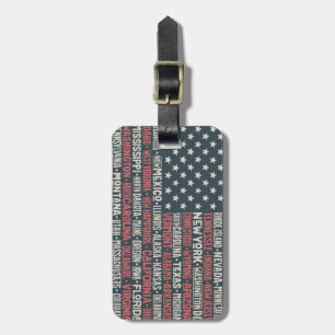 United States Of America States & Capitals Luggage Tag