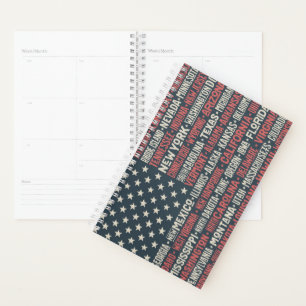 United States Of America States & Capitals Planner