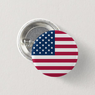 United States of America USA flag patriotic 3 Cm Round Badge