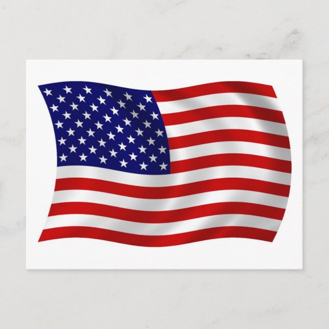 United States of America (USA) Flag Postcard (Front)