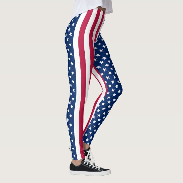 United States of American flag pattern Leggings (Right)