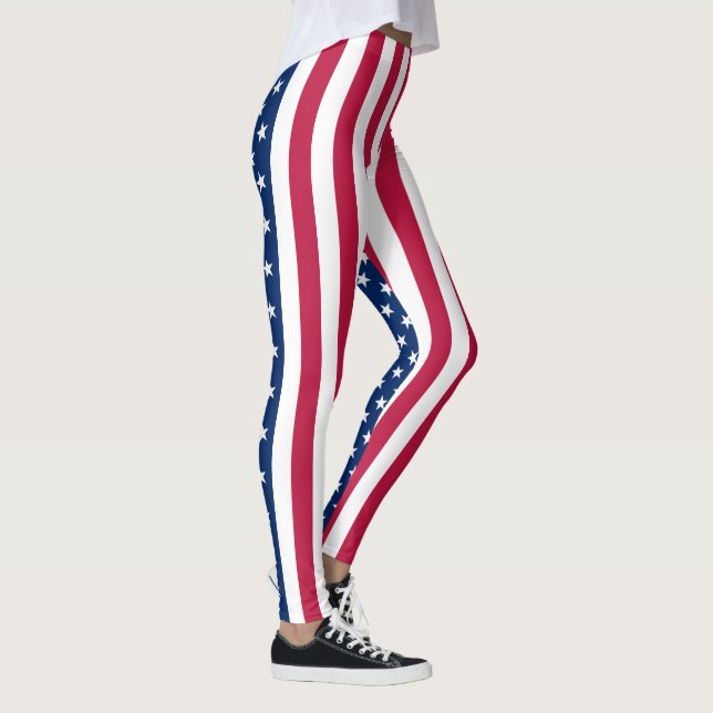 United States of American flag pattern Leggings (Right)