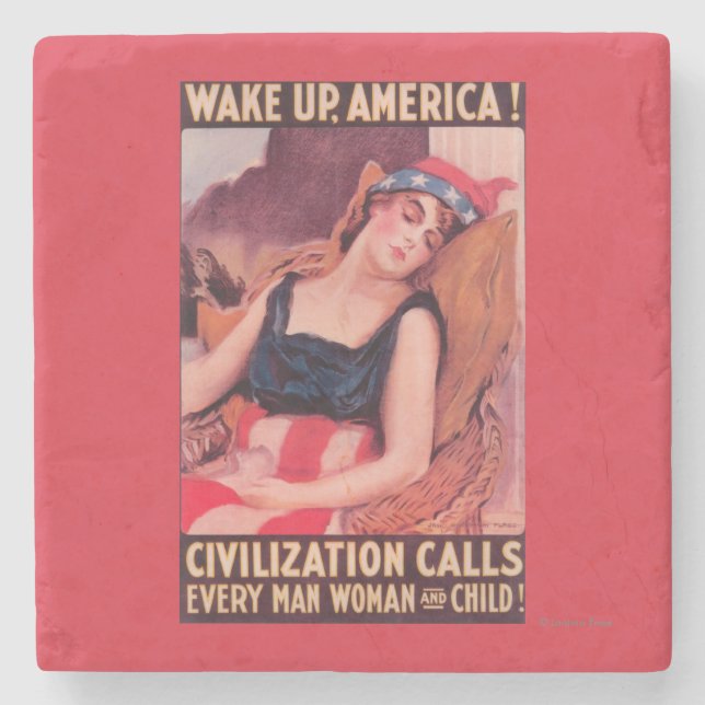 United States of AmericaWar II Promotional Stone Coaster (Front)