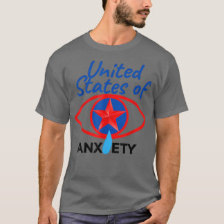 United States Of Anxiety Usa Mental Health Awarene T-Shirt