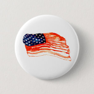 United States of Bacon 6 Cm Round Badge