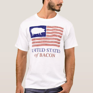 United States of Bacon Distressed T-shirt