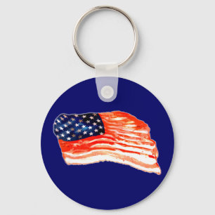 United States of Bacon Key Ring