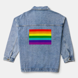 UNITED STATES OF EQUALITY RAINBOW FLAG DENIM JACKET