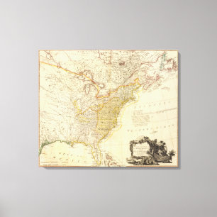 United States of North America Atlas Map Canvas Print