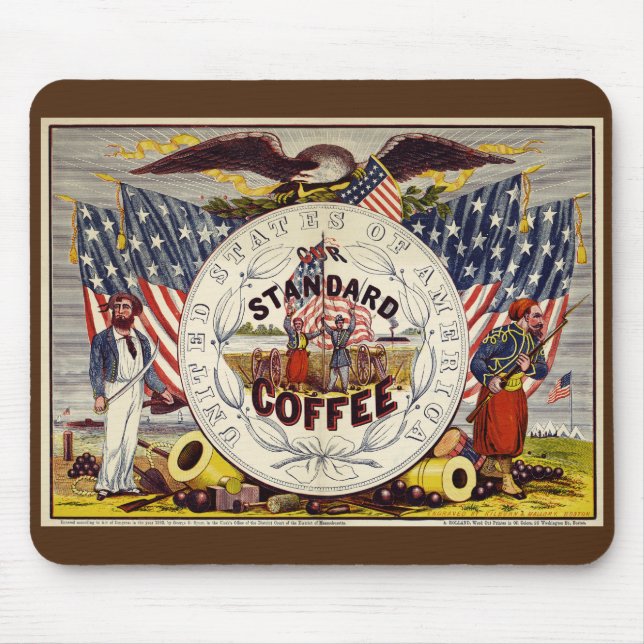 United States Our Standard Coffee Mouse Pad (Front)