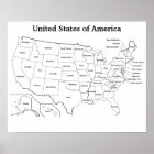 United States Outline Map With State Names