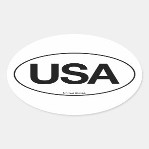 United States Oval Sticker