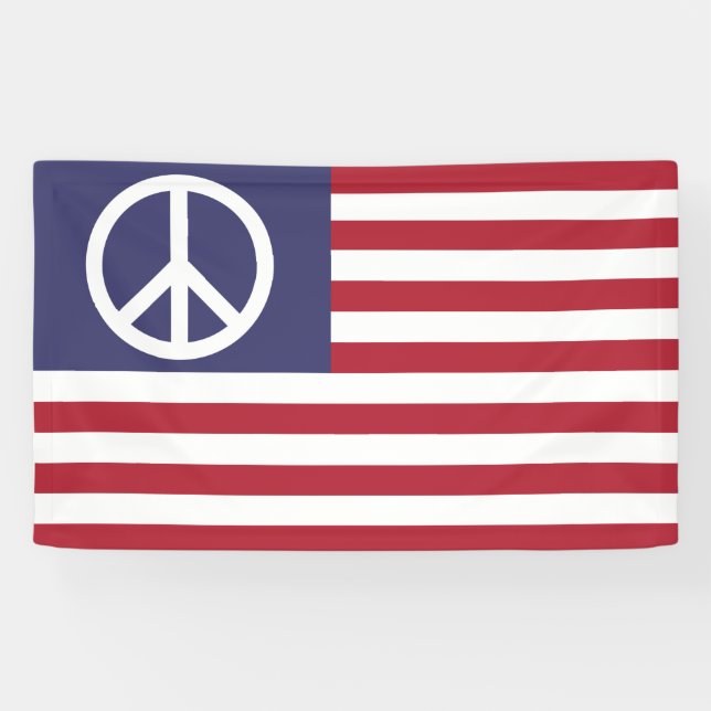 United States Peace Flag Banner (Horizontal)