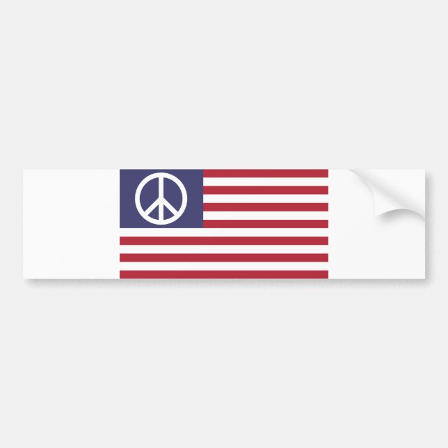United States Peace Flag Bumper Sticker (Front)