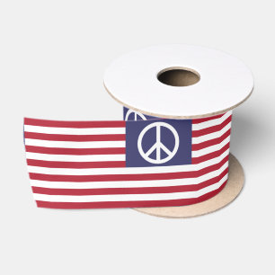United States Peace Flag Satin Ribbon