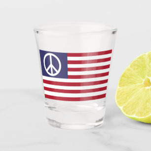United States Peace Flag Shot Glass