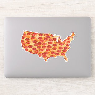 United States Pizza Map Sticker
