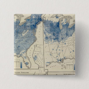 United States population census 15 Cm Square Badge