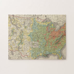 United States Population Density, 1890 Jigsaw Puzzle
