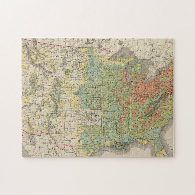 United States Population Density, 1890 Jigsaw Puzzle (Horizontal)