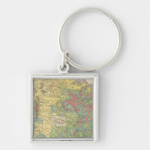 United States Population Increase, 1880-1890 Key Ring
