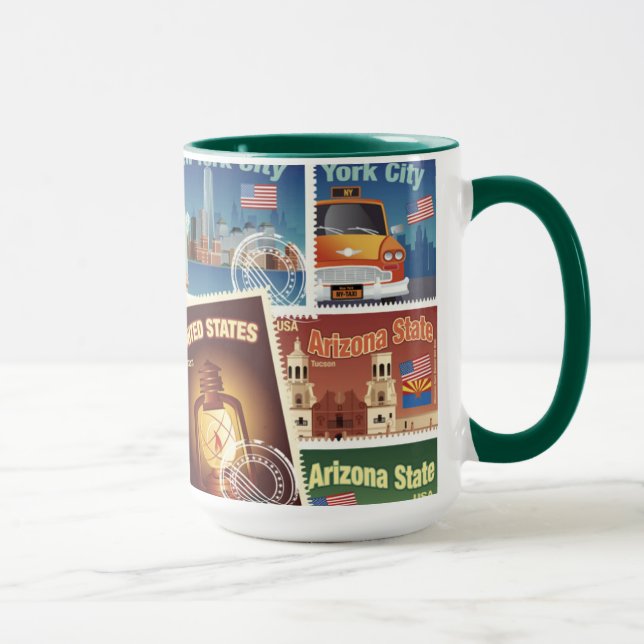 United States Postage Stamps Mug (Right)
