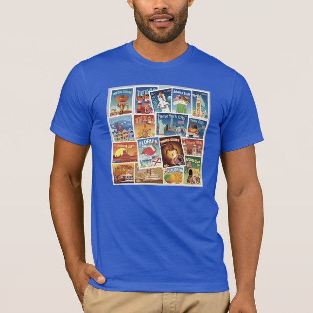 United States Postage Stamps T-Shirt (Front)