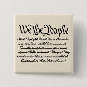 United States Preamble 15 Cm Square Badge