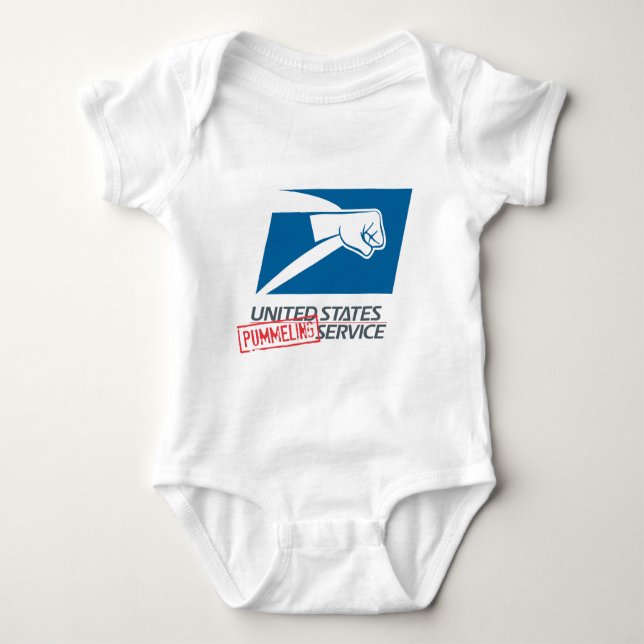 United States Pummelling Service Baby Bodysuit (Front)