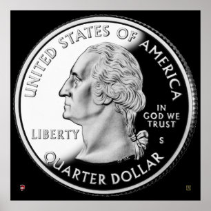 UNITED STATES QUARTER OBVERSE POSTER