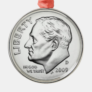 United States Roosevelt Dime Metal Tree Decoration